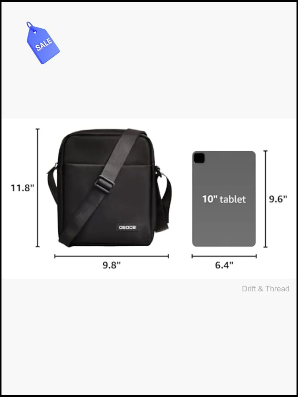Nylon Messenger Bag Crossbody Shoulder Bag Business Slim Work Travel Sling